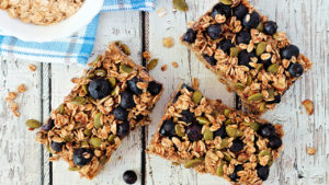 no bake blueberry superfood snack bars