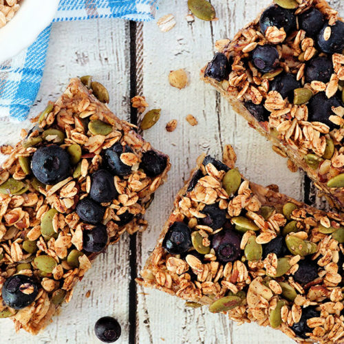 no bake blueberry superfood snack bars